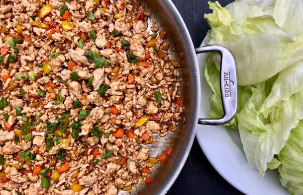 #caption0 Chicken Lettuce Wraps