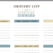 Grocery List Printable